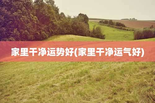 家里干净运势好(家里干净运气好)