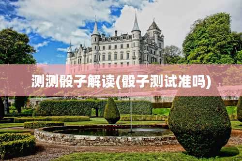 测测骰子解读(骰子测试准吗)