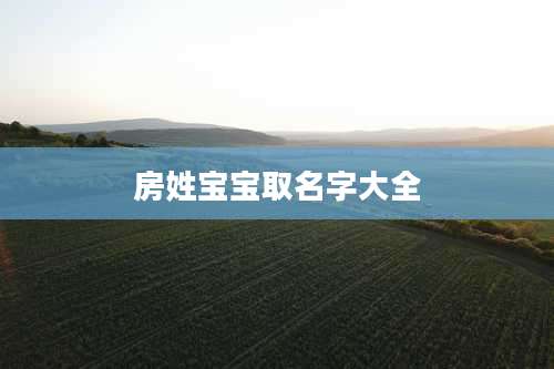 房姓宝宝取名字大全