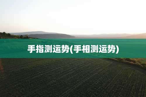 手指测运势(手相测运势)