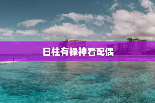 日柱有禄神看配偶
