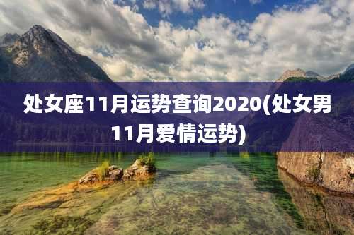 处女座11月运势查询2020(处女男11月爱情运势)