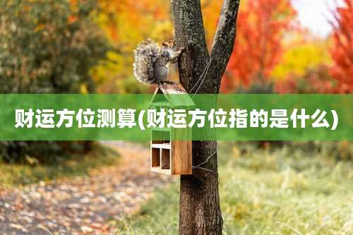 财运方位测算(财运方位指的是什么)