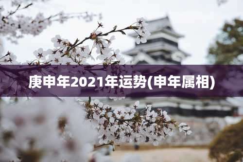 庚申年2021年运势(申年属相)