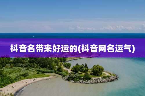 抖音名带来好运的(抖音网名运气)