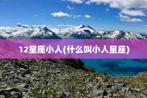 12星座小人(什么叫小人星座)