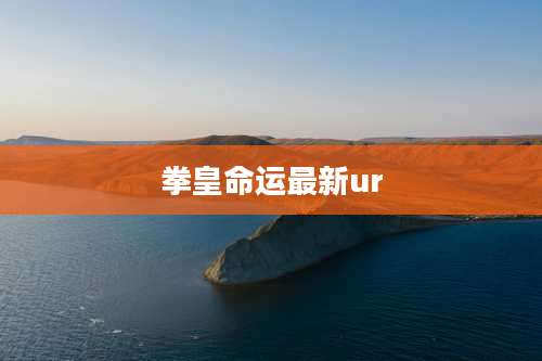 拳皇命运最新ur