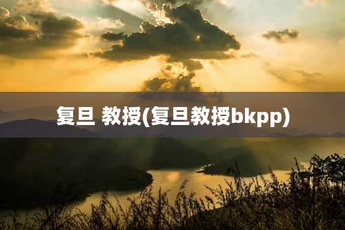 复旦 教授(复旦教授bkpp)