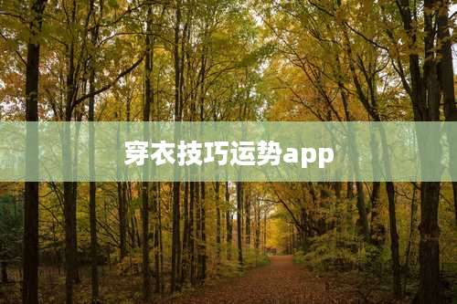 穿衣技巧运势app