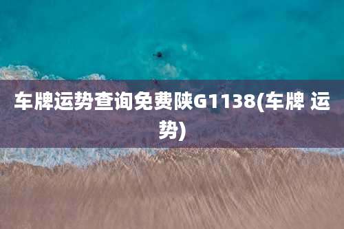 车牌运势查询免费陕G1138(车牌 运势)