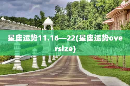 星座运势11.16—22(星座运势oversize)