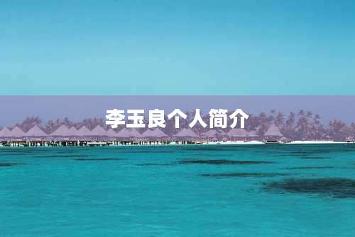李玉良个人简介
