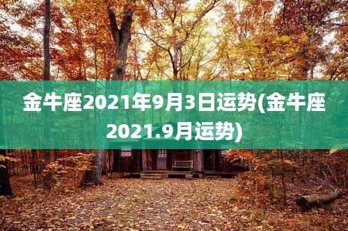 金牛座2021年9月3日运势(金牛座2021.9月运势)