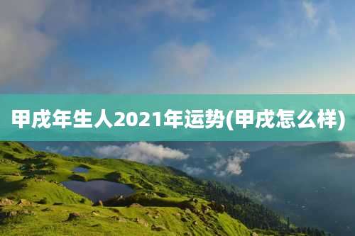 甲戌年生人2021年运势(甲戌怎么样)