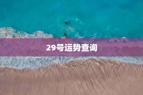 29号运势查询