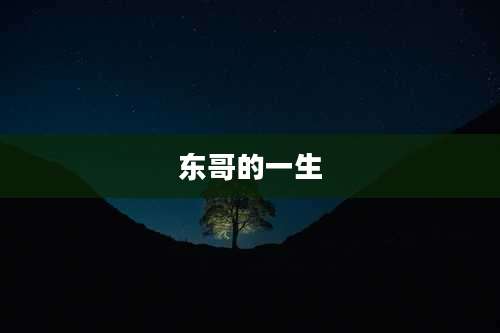 东哥的一生
