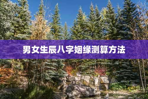男女生辰八字姻缘测算方法