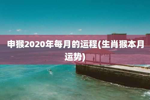 申猴2020年每月的运程(生肖猴本月运势)