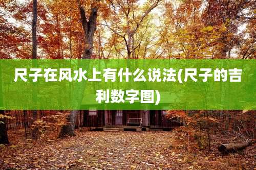 尺子在风水上有什么说法(尺子的吉利数字图)