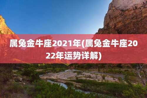 属兔金牛座2021年(属兔金牛座2022年运势详解)