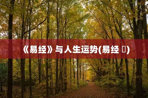 《易经》与人生运势(易经 屾)