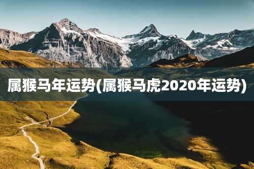 属猴马年运势(属猴马虎2020年运势)