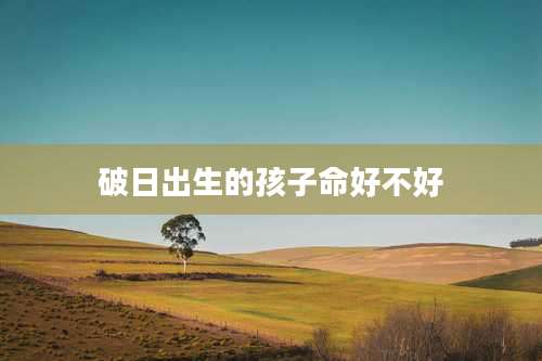 破日出生的孩子命好不好