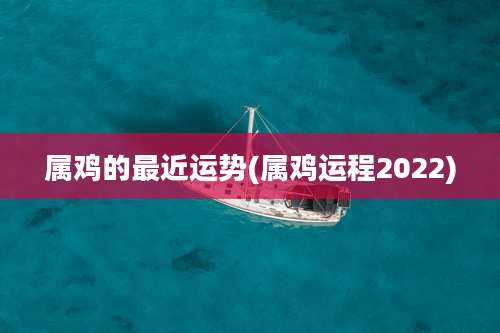 属鸡的最近运势(属鸡运程2022)