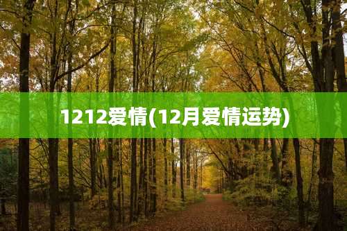 1212爱情(12月爱情运势)