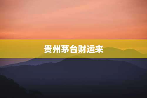 贵州茅台财运来