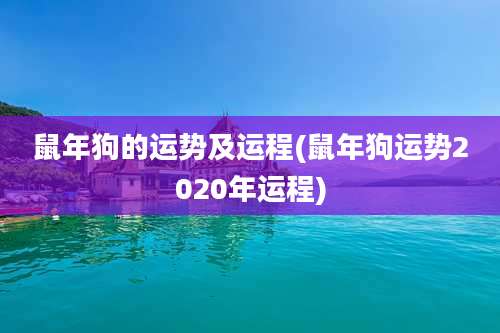 鼠年狗的运势及运程(鼠年狗运势2020年运程)