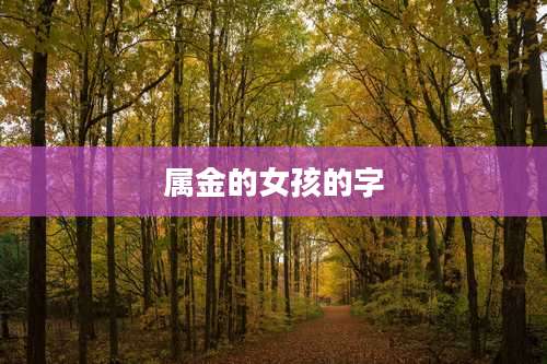 属金的女孩的字
