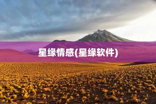 星缘情感(星缘软件)