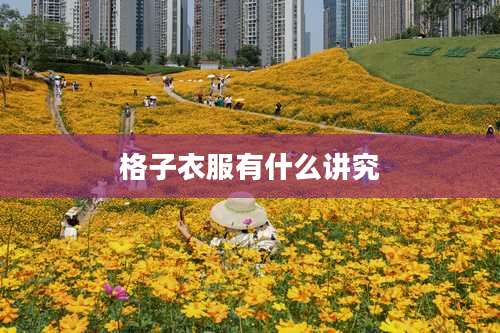 格子衣服有什么讲究