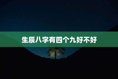 生辰八字有四个九好不好