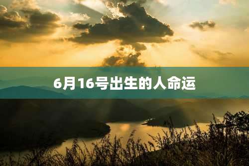 6月16号出生的人命运