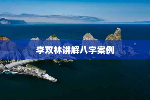 李双林讲解八字案例