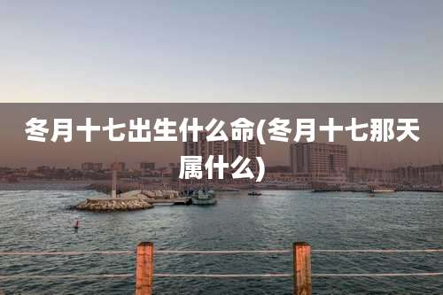 冬月十七出生什么命(冬月十七那天属什么)