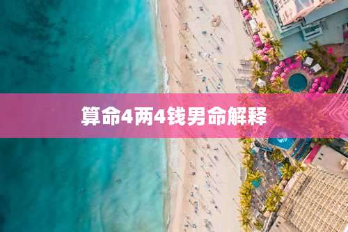 算命4两4钱男命解释