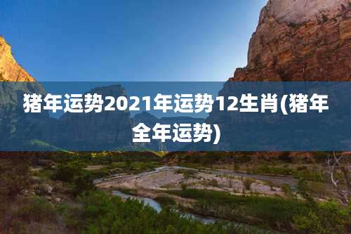 猪年运势2021年运势12生肖(猪年全年运势)