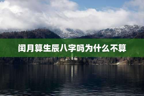 闰月算生辰八字吗为什么不算