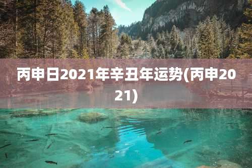 丙申日2021年辛丑年运势(丙申2021)