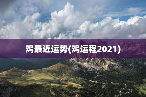 鸡最近运势(鸡运程2021)