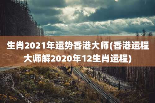 生肖2021年运势香港大师(香港运程大师解2020年12生肖运程)