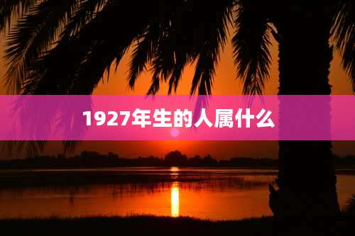1927年生的人属什么