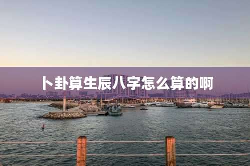 卜卦算生辰八字怎么算的啊