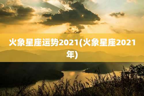 火象星座运势2021(火象星座2021年)