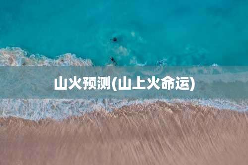 山火预测(山上火命运)