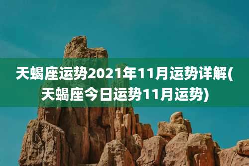 天蝎座运势2021年11月运势详解(天蝎座今日运势11月运势)