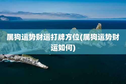 属狗运势财运打牌方位(属狗运势财运如何)